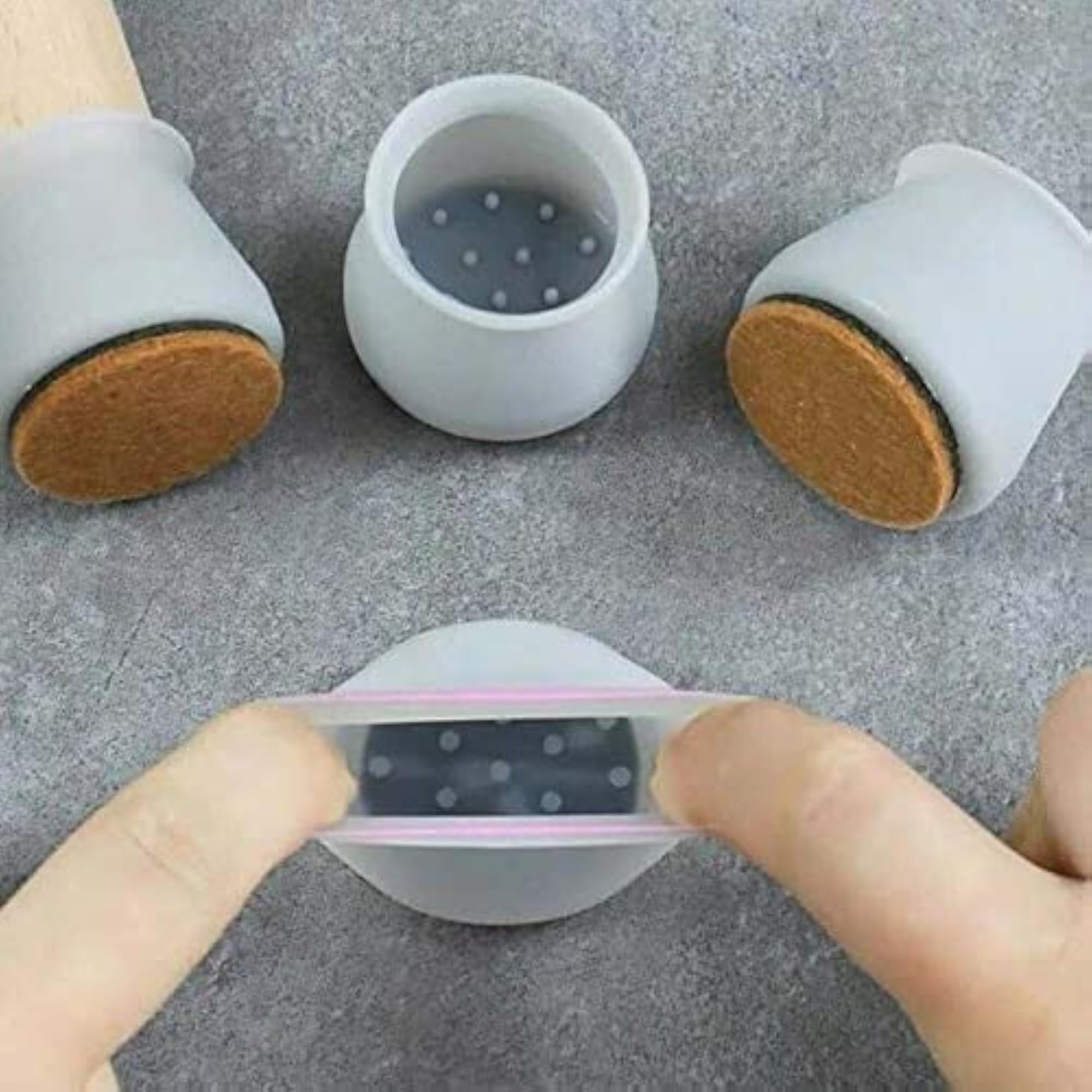 Silica Gel Round Base Chair Leg Caps Pads