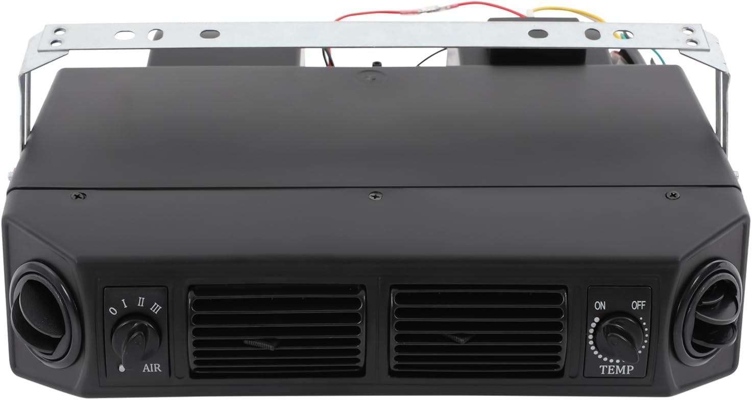 24V Universal Air Conditioning Evaporator Kit, 80W 3300kcal/h Cooling Capacity with 3 Speed Settings, for Trucks RVs Classic Cars Heavy Equipment, Includes Mounting Brackets & Drain Hose