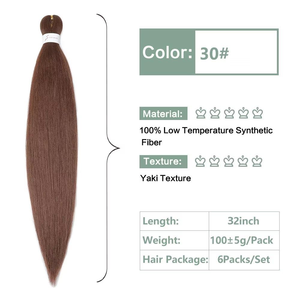 YDDM Capelli Per Treccine Africane Morado Extension Treccine Texture Yaki Easy Install per Principianti 32 Pollici 3 Pezzi Capelli Leggeri e Naturali per Box Braids, Twist e Crochet — view 45