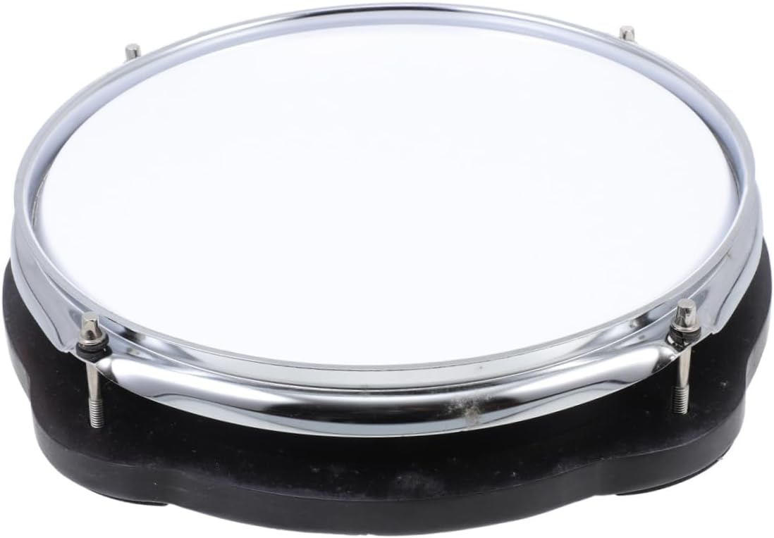 1pc Dumb Drum Trainer White Practice Pad for Beginners Realistic Feel Easy to Use Mute Pad for Drumming Exercises and Skill Development