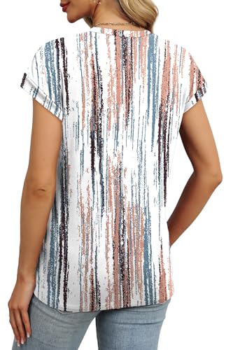 Alaroo Womens Summer Tops Short Sleeve Shirts Crew Neck Cute Trendy Tunic Blouses (S-3XL) - Image 5