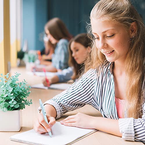 Lanxivi Conjunto de 5 canetas de gel de secagem rápida, refil preto, refil de 0,5 mm, ponta fina, co