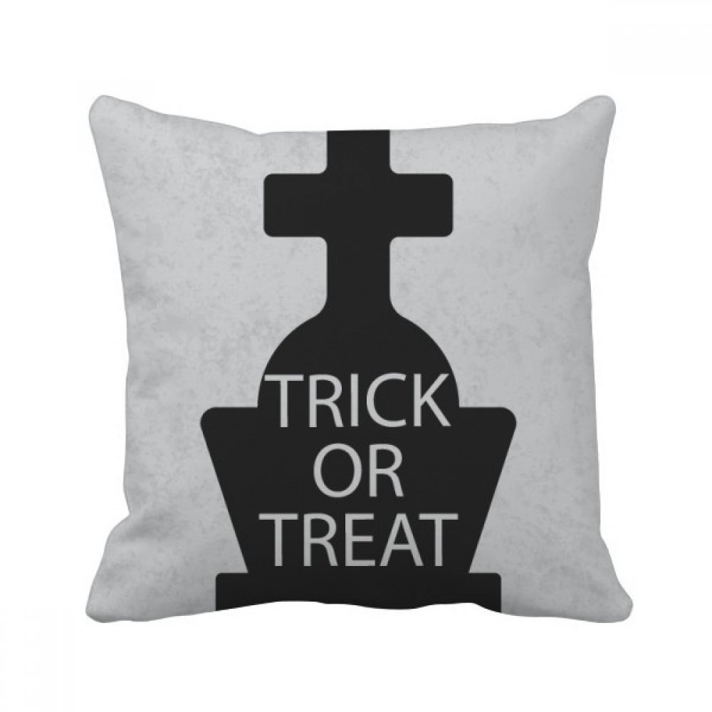 Coussin Halloween citrouille noire carrée décoratif pour canapé de salon