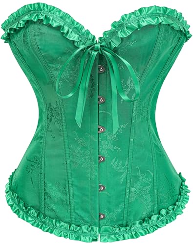 Image of SZIVYSHI Corset Tops for Women, Bustier Shapewear Lingerie, Lace Waist Push Up Bodysuit