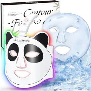 Red Light Therapy Mask for Face, 7 Colors LED Face Mask Light Therapy, Infrared Red Light Therapy Mask, Upgraded with Ice Pack Facial Led Mask Skincare at Home and Travel