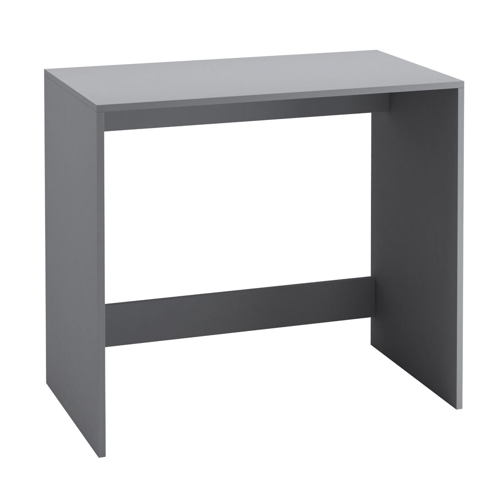 URBNLIVING Computer Desk Home Office Workstation Study Table with Storage Shelves & Drawers Wooden Writing Desk Bedroom Office Furniture - (Grey & Open Desk)