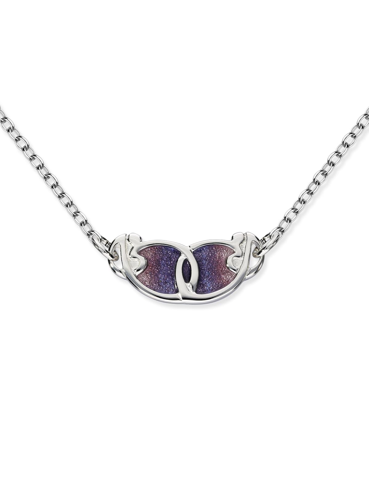 ORTAK 925 Sterling Silver Handmade Necklet Hot Glass Hand Enamel Celtic Twist Inspired Archibald Knox Design In Sirocco Colourways Celtic Fine Jewellery Made In Scotland