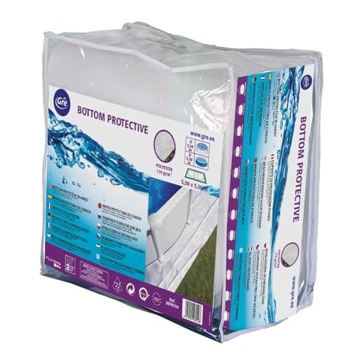 Gre Mpr650 - Manta Protectora Para Piscina Redonda De 640 Cm De Diámetro, Color Blanco