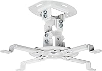 VIVO MOUNT-VP01W Universal Adjustable Ceiling Projector Mount - Heavy-Duty Steel, 30lb Capacity, Low Profile White