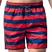 Kanu Surf Men's Troy Stripe Swim Trunks, Navy/Red, Medium
