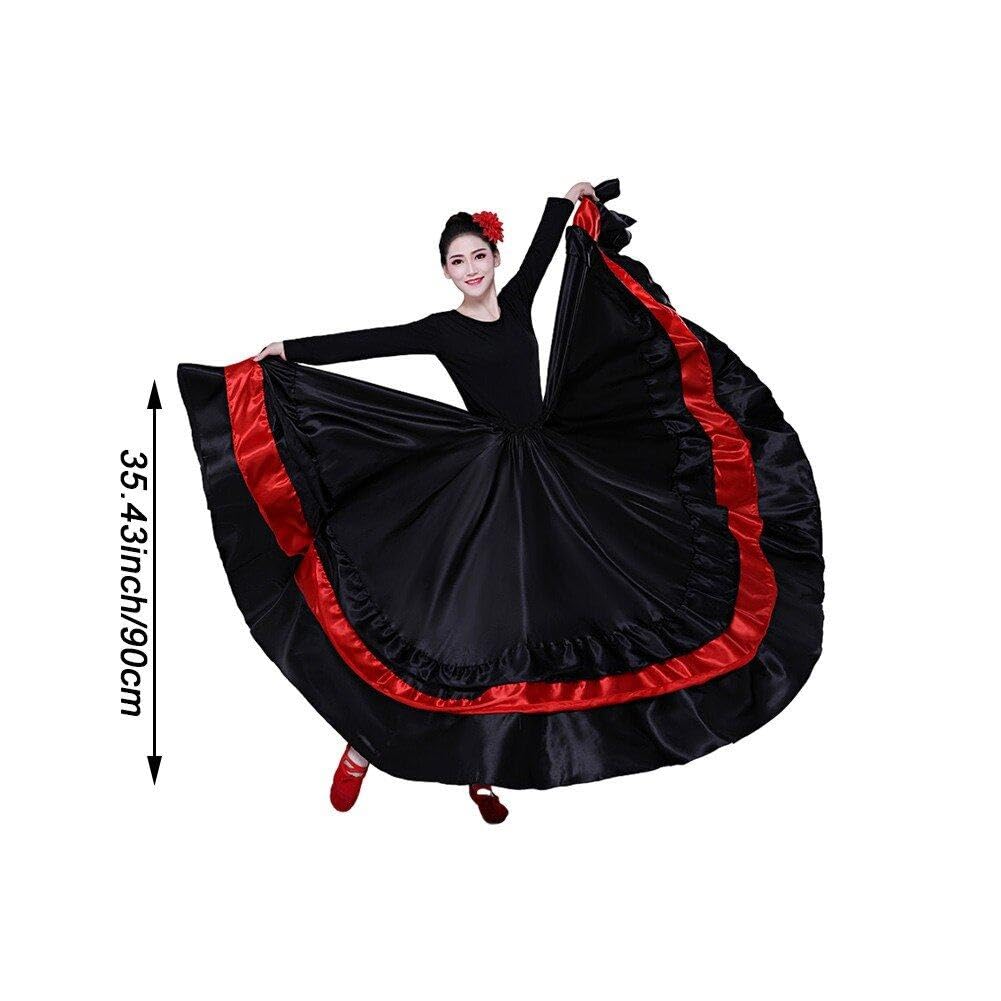 Gonna Da Performance Di Danza Spagnola Da Donna Gonna a Cerchio Intero Di Danza Del Ventre Gonna Di Gruppo Di Apertura Di Danza Flamenca Gonna Da Ballo Gonna Da Ballo Grande Per Pratica Di Sala Da