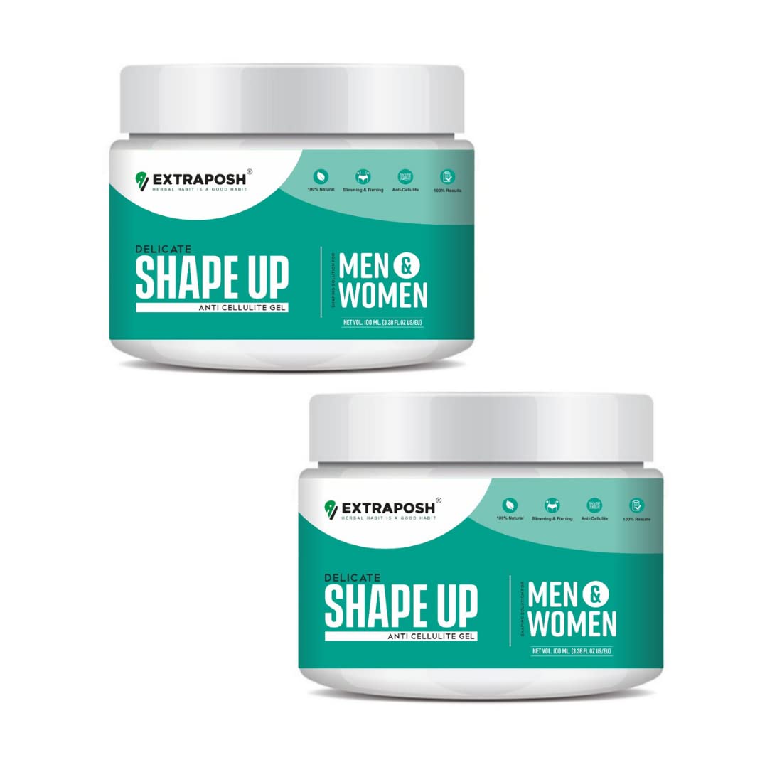 EXTRAPOSH Delicate Shape Up Gel Cellulite Slimming Gel for Women and Men - 100 Ml - Pack of 2