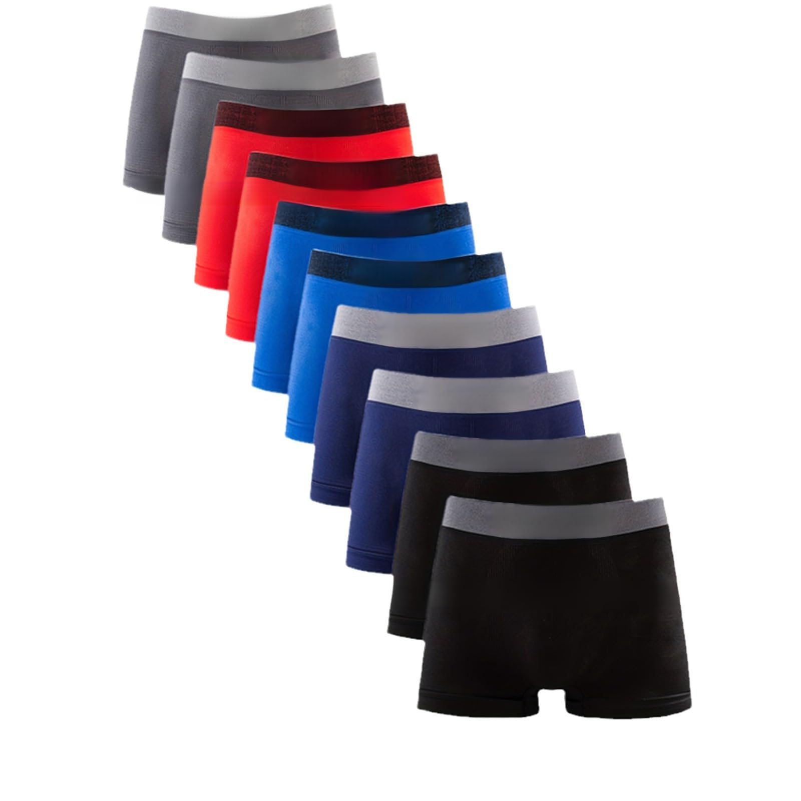 Men's Boxer Briefs Multipack, 10-Pack Sport Soft Breathable Performance Boxers