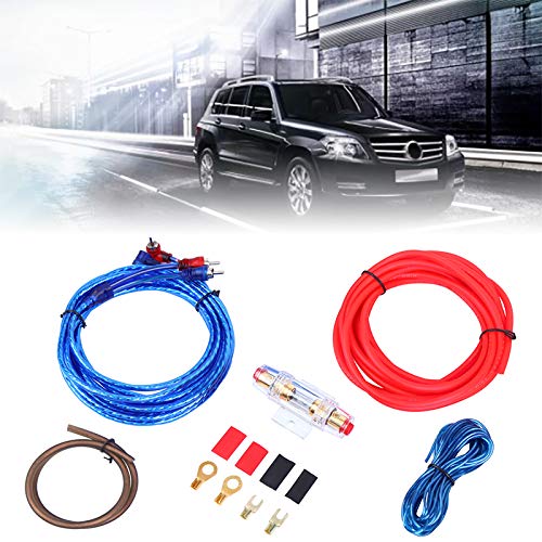 Ambienceo Car Audio AMP Power Cable Subwoofer Amplifier Wiring Kit Fuse Holders 1000W 4.5m