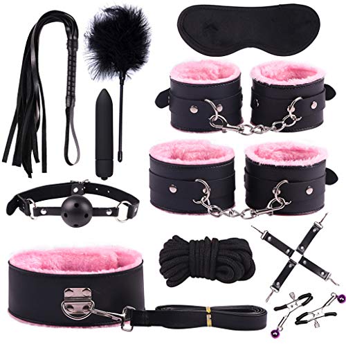 RITER 11Pcs Sxx Toys Kit BDSM Sex Kits Bondage Handcuffs Game for Men