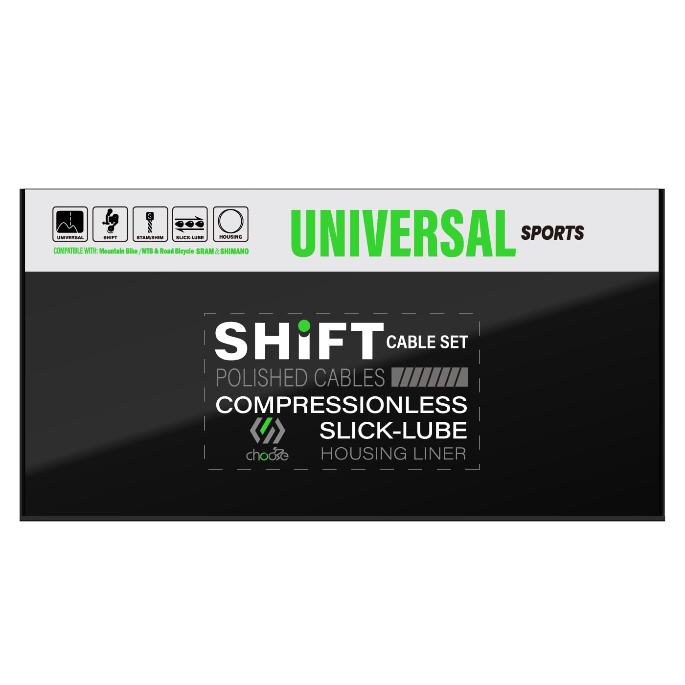 Chooee Fahrrad Schaltkabel für Shimano/Sram,Fahrrad Schaltzug mit Kabelschere Set-Universal Fahrrad Schaltseil 2.8m Mit Öl Schlauch 3.5m Schaltzugset für Rennrad, MTB, Citybike und andere.