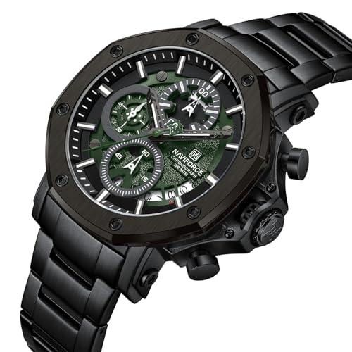 Image of NAVIFORCE NF8065 Rugged Watch with Date and Stopwatch Features Analog Watch