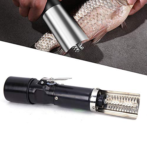 120W Electric Fish Scalers Remover Rechargeable Fish Skin Cleaner with 6 Sides Stainless Steel Roller Blade, Waterproof Fish Scaler Machine for Freshwater Fish, Marine Fish, Carp, Grass Carp