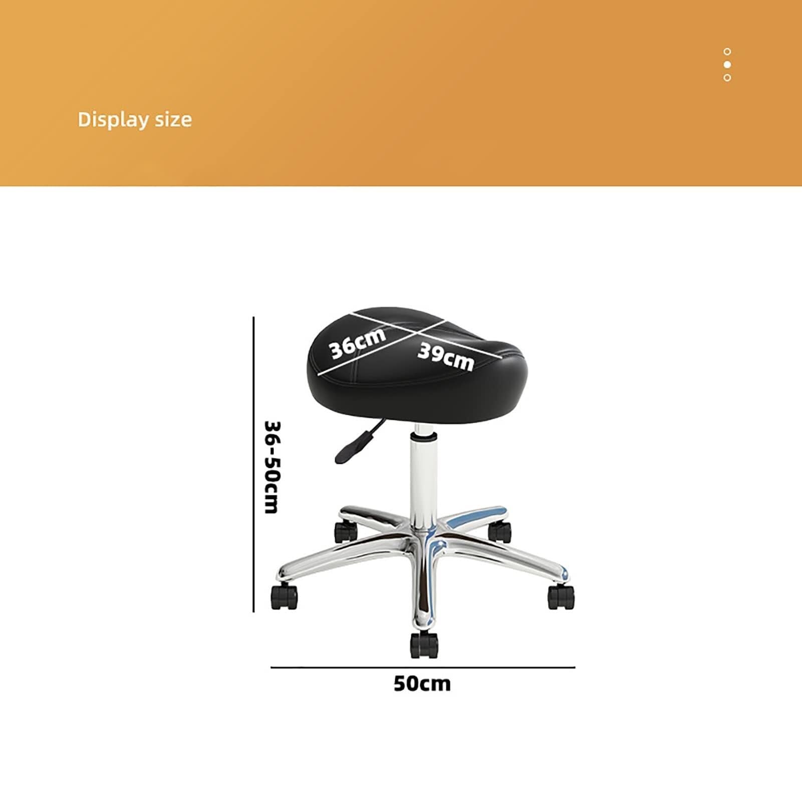 Taburete con sillín Ajustable con Ruedas: Silla con Ruedas ergonómica Resistente for Laboratorio, clínica, Dentista, salón, Masaje, Oficina y Uso doméstico(B)
