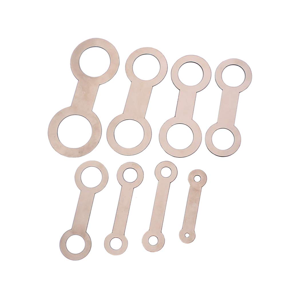 Alnicov Sassofono in acciaio inossidabile per strumenti a fiato in pelle per strumenti a fiato Strumenti di riparazione per pad in ferro Confezione da 8 argento