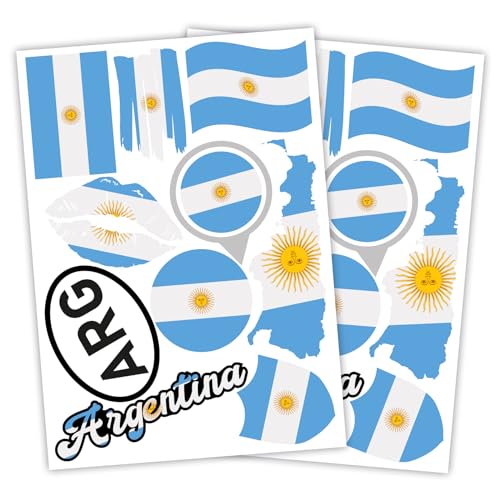 Finest Folia Lot de 2 autocollants pour pays, DIN A4, autoadhésifs, résistants aux intempéries, pour voiture, moto, R217 (05 Argentine)