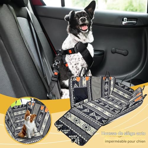 Housse de siège auto chien arrière imperméable pour coffre et camion