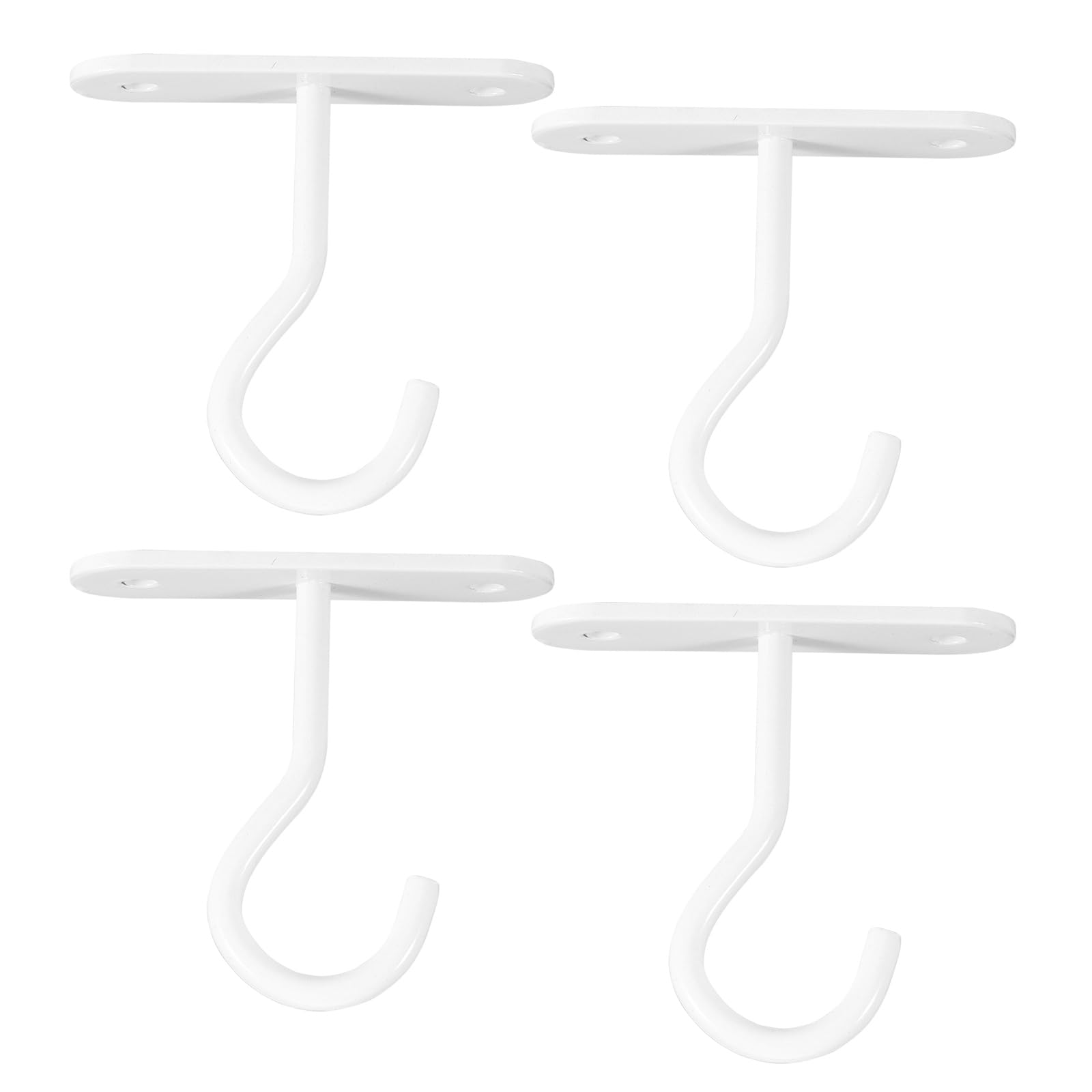 Confezione da 4 ganci da soffitto per appendere piante, ganci da soffitto in metallo con viti, ganci da parete per vasi di fiori, lampade, mangiatoia per uccelli e come decorazione per la