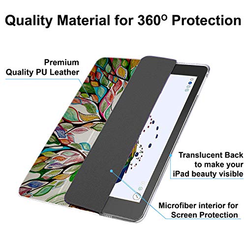 Image of DuraSafe Cases for iPad PRO 12.9 1 Gen 2015 [ iPad 12.9 Inch 1st ] A1652 A1584 Trifold Printed Hard Smart PC Transparent Back Cover - Olivia Tree