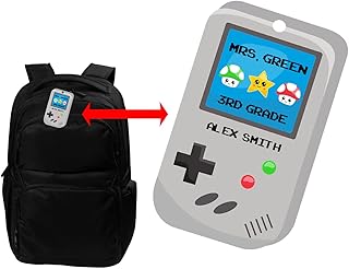 Personalized Gamer Bookbag Backpack Bag Tag for Back to School Tote Backpack Identifier Tag with Custom Name and Options - 4in x2.5in