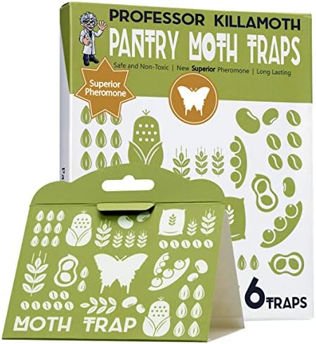 Superior Pantry Moth Traps with Pheromones Prime | No Insecticides | Safe, Non-Toxic and Child and Pet Friendly | Superior Attractant - 6 Traps