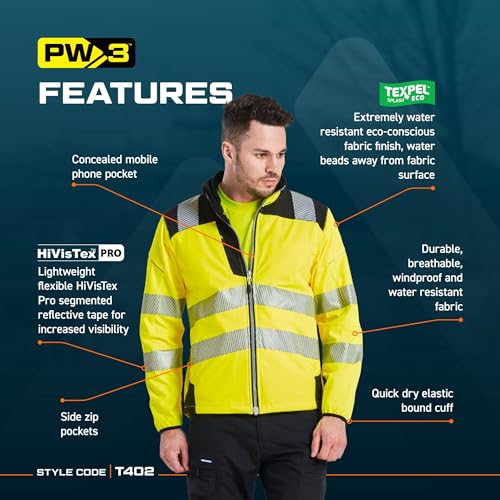 Portwest T402 Men's PW3 Hi Vis Safety Jacket - Image 3
