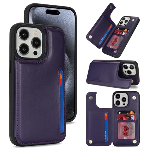 Protection RFID pour étui iPhone 15 Pro iCoverCase avec fentes pour cartes