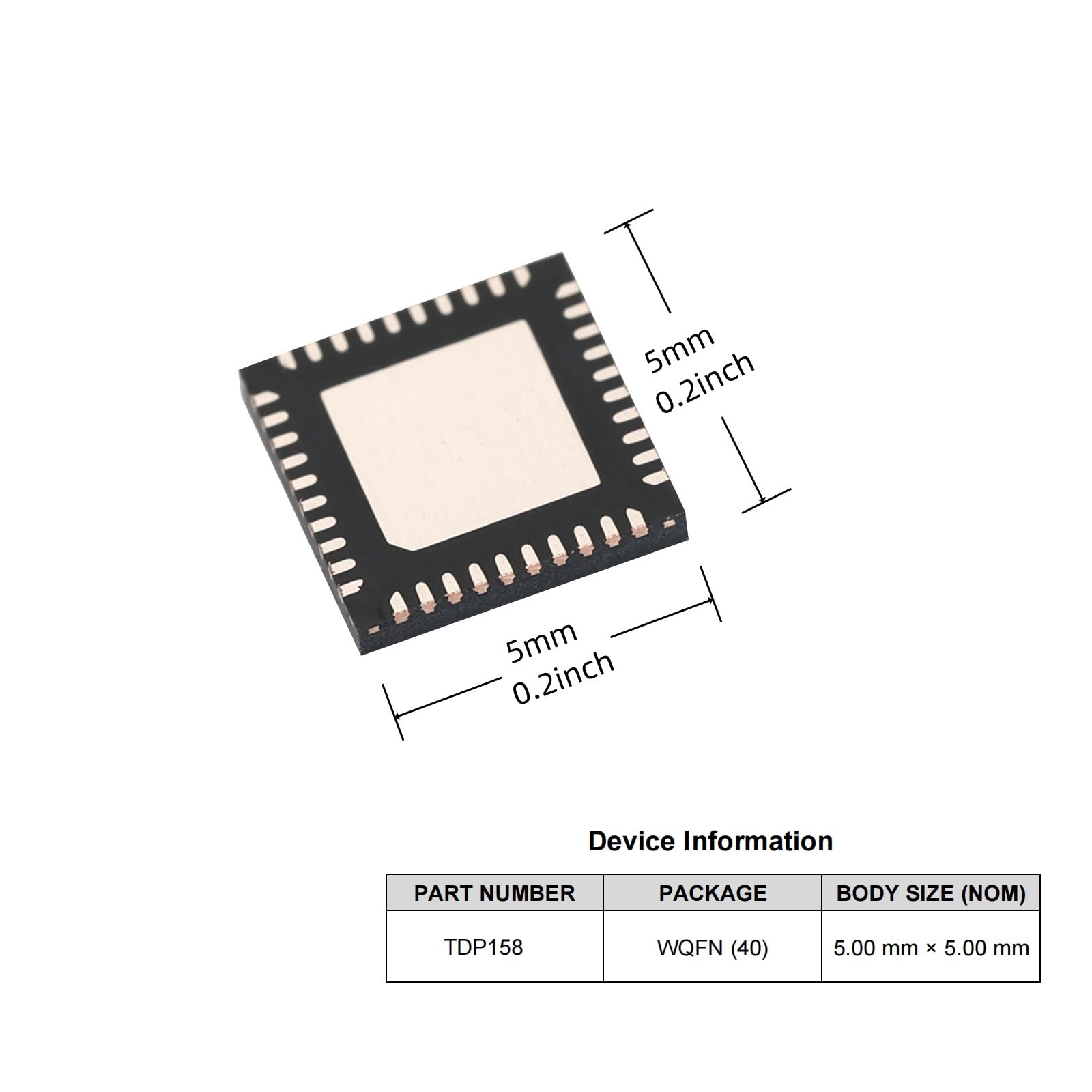 Ruimou TDP158 Puce HDMI Puce de contrôle HDMI Retimer IC Compatible avec la pièce de rechange pour console Xbox ONE X