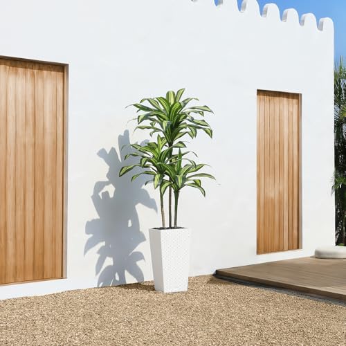Fopamtri Artificial Dracaena Tree Decorative Plant 180 cm Artificial Plants Indoor, Tropical Fake Plant with White Tall Planter UV Resistant for Outdoor House Office Garden Decoration (1 Pack) - Cosy Home Interiors Fopamtri Artificial Dracaena Tree Decorative Plant 180 cm Artificial Plants Indoor, Tropical Fake Plant with White Tall Planter UV Resistant for Outdoor House Office Garden Decoration (1 Pack) - Image 7