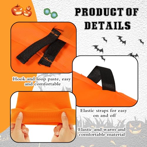 Tarpop Kids Blaze Orange Hunting Vest and Knit Cap Set Includes Classic Vest and Cap 6-13 Years Hunting and Winter Knit Kids Hat Orange Beanie for Youth Boys Girls Outdoor Hiking3