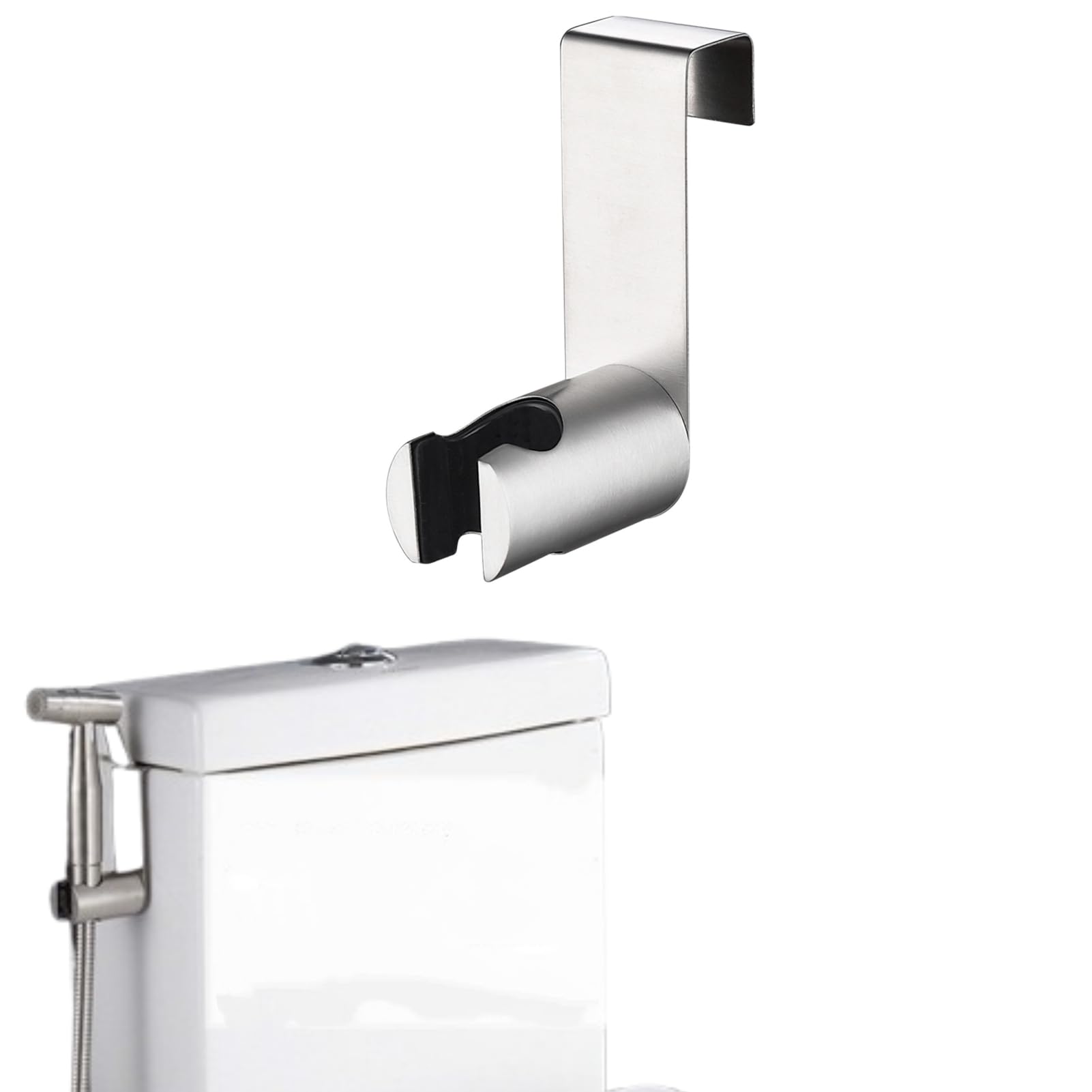Photo 1 of Bidet Sprayer Holder,Stainless Steel Hanging Rack Punch-Free Toilet Bidets Holder,Replacement Hanger for Hand Shower Toilet Bidet Sprayer,Toilet Bathroom Attachment