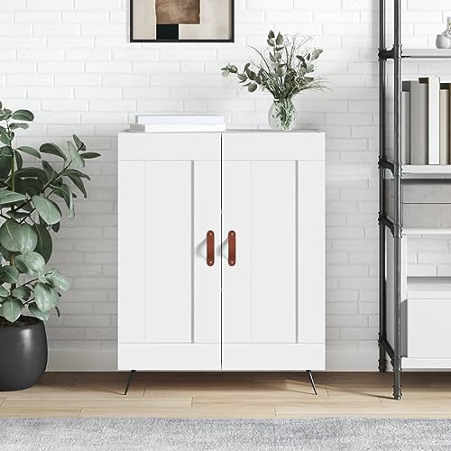 Lalfkkii Aparador armario portaobjetos buffet decoración de interiores para salón, dormitorio u oficina, diseño simple y práctico, mueble entrada, color blanco, 69,5 x 34 x 90 cm