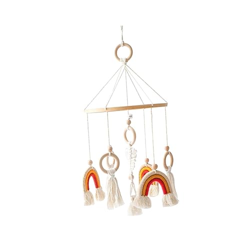Colcolo Cuna móvil para guardería para niños y niñas, macramé neutro, moisés arco iris, decoración móvil para sala de juegos, fiesta, techo, disponible en Yaxa Colombia
