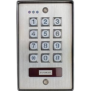 Seco-Larm SK-1123-SPQ Vandal Resistant Outdoor Access Control Keypad with Proximity Reader; 4 Available Programmable Access Modes for All 3 Outputs