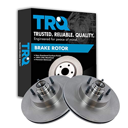 TRQ Front Disc Brake Rotor Pair Set for 2001-2003 Ford Explorer / 2001-2005 Ford Explorer Sport Trac/Models with RWD Rear Wheel Drive