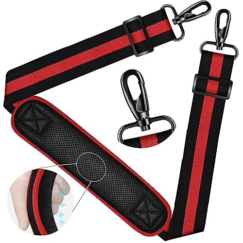 ZINZ Shoulder Strap - 59 Inch Universal Heavy-duty Adjustable Strap with Ultra-thick Fixed Breathable Pad for Laptop, Crossbody, Gym, Camera Bag and More - Stripe-BRB