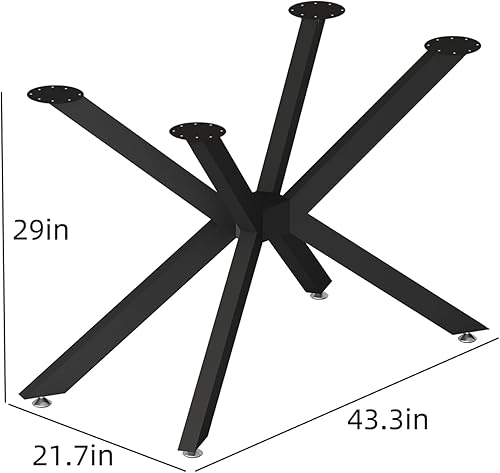 Miniatura 6 de FJANKUI Patas de metal para mesa de centro de solo 28 pulgadas, patas de mesa de mármol, vidrio y madera para escritorios, mesas de comedor, bancos,