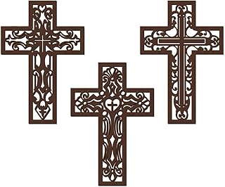 TTPSRY Murales Décoratives Sculptées Ornement Religieux Bois Artisanal Décoration Murale Catholique Traditionnelle