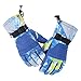 Aibrou Unisex Guantes de Esquí Impermeable Caliente Invierno Guantes Moto para Esquí,Ciclismo,Escalada,Montañismo,Deportes al Aire Libre (Estilo 2：Azul, XL)