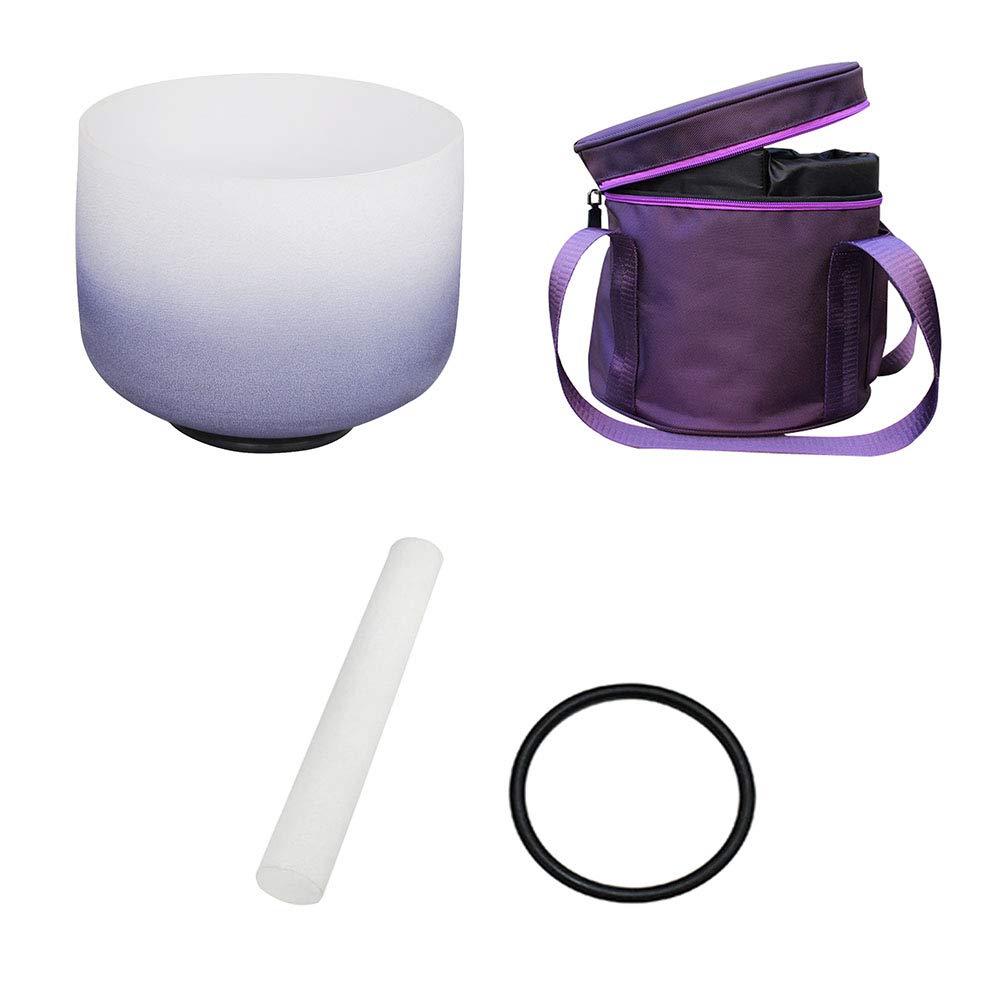 クリスタルシンギングボウル 8インチ 直径20cm マレット 瞑想