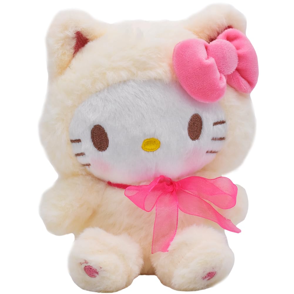 Hilloly KT Plush Toys, 20 cm Cat Plush Toy, KT Doll Soft Anime Animal Plush for Home Decoration Birthday Christmas Children's Day Gifts