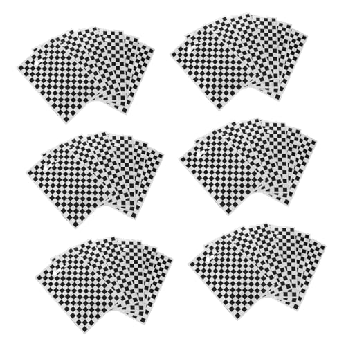 DONFAMDS 100個レースカーテーマパーティーバッグ ブラックホワイトチェック柄 耐破れ素材使用のレーシングキャンディートリートバッグ 誕生