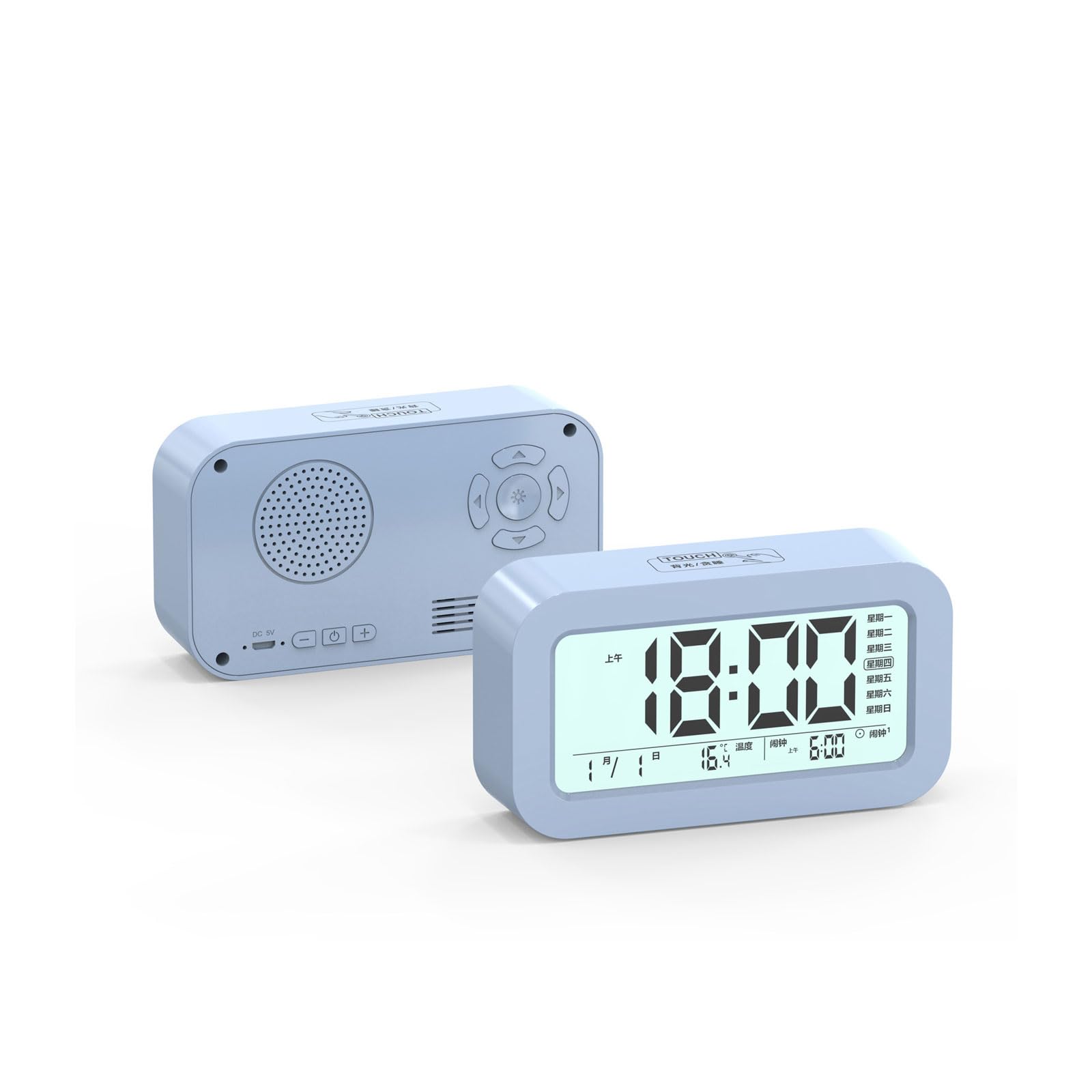 alarm clock, LED Travel Alarm Clocks Bluetooth Smart Speaker Digital Clock