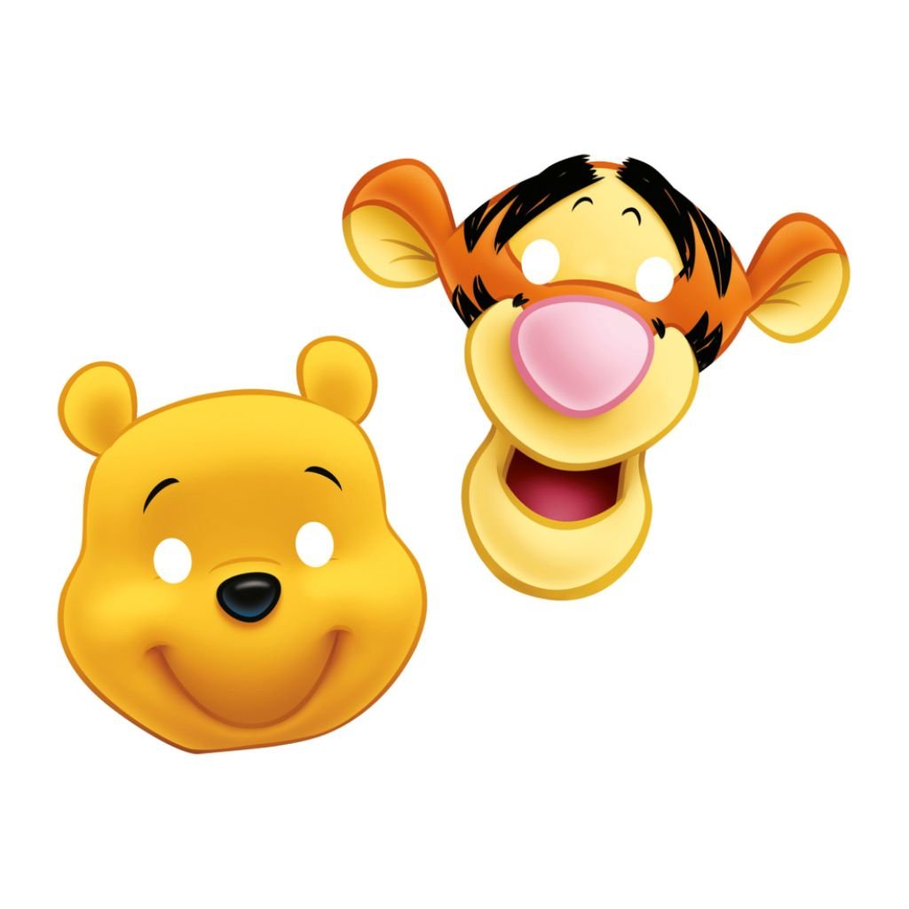 Winnie Pooh Die Cut Masks - BV9910 - 6Pcs