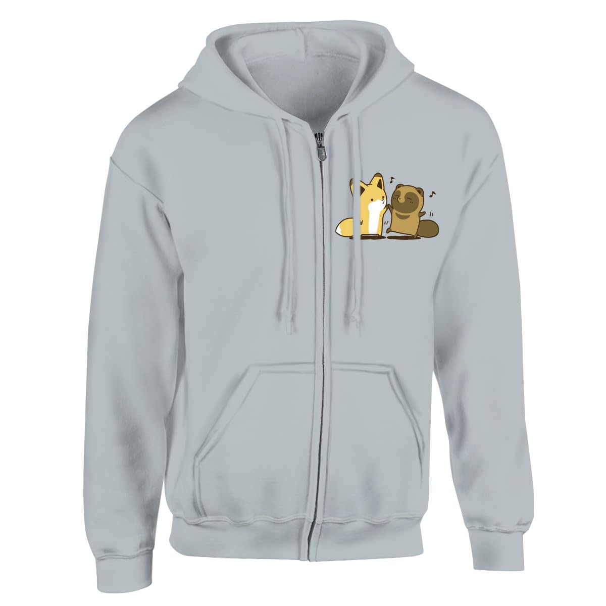 Amazon.co.jp: タヌキとキツネ パーカー メンズ ジップパーカー